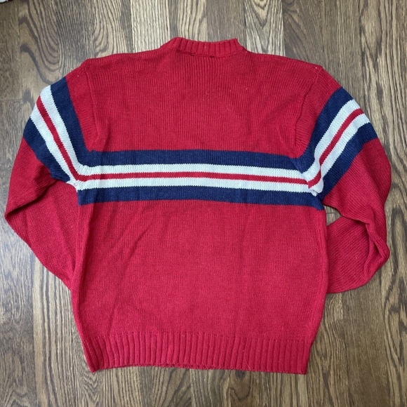 Vintage 90s Disney Mickey Unlimited Mickey Mouse Wool Blend Red Pullover Sweater - Picture 5 of 9